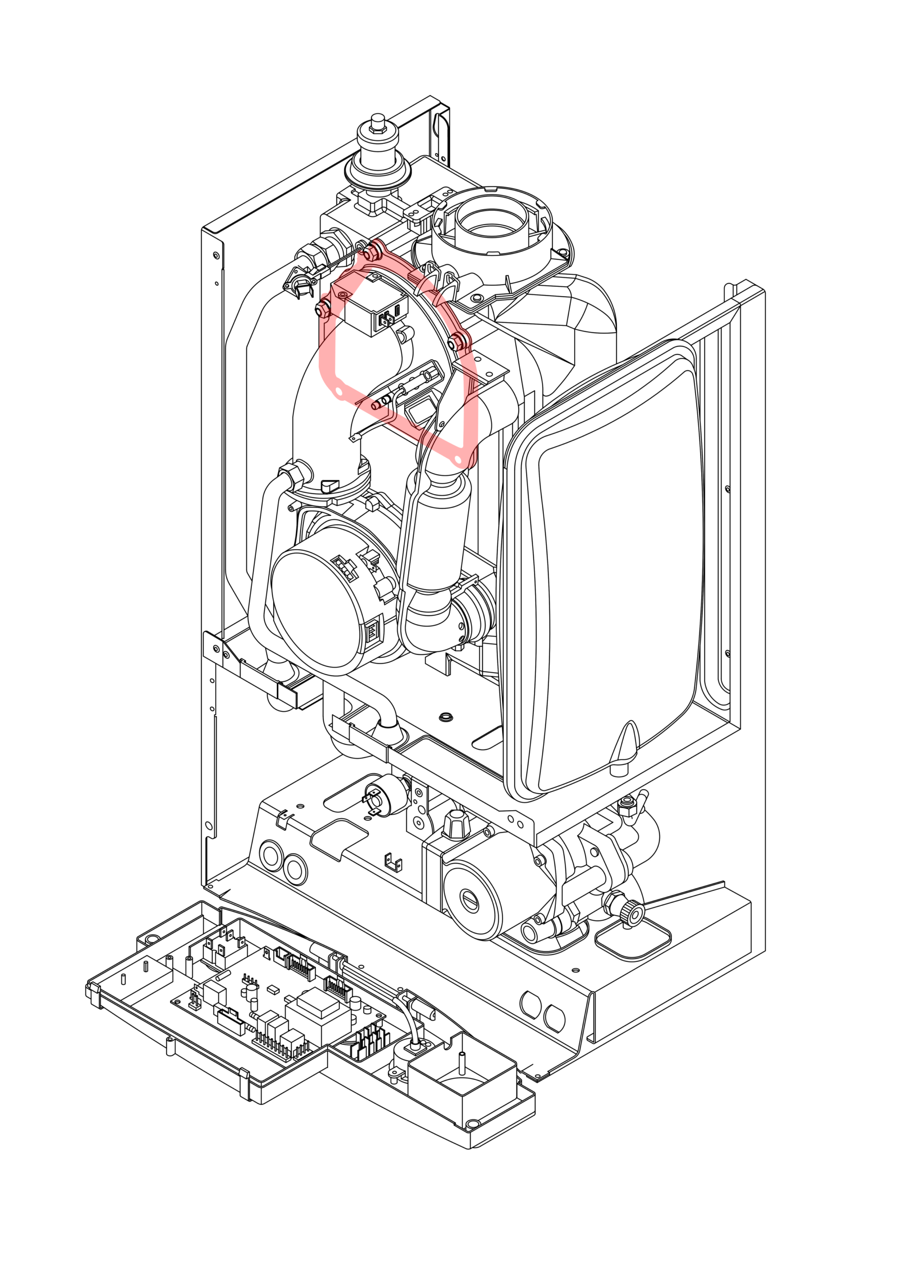 5130582 - MAIN - Main Eco - 28 System Eco - Burner Gasket (PLT)
