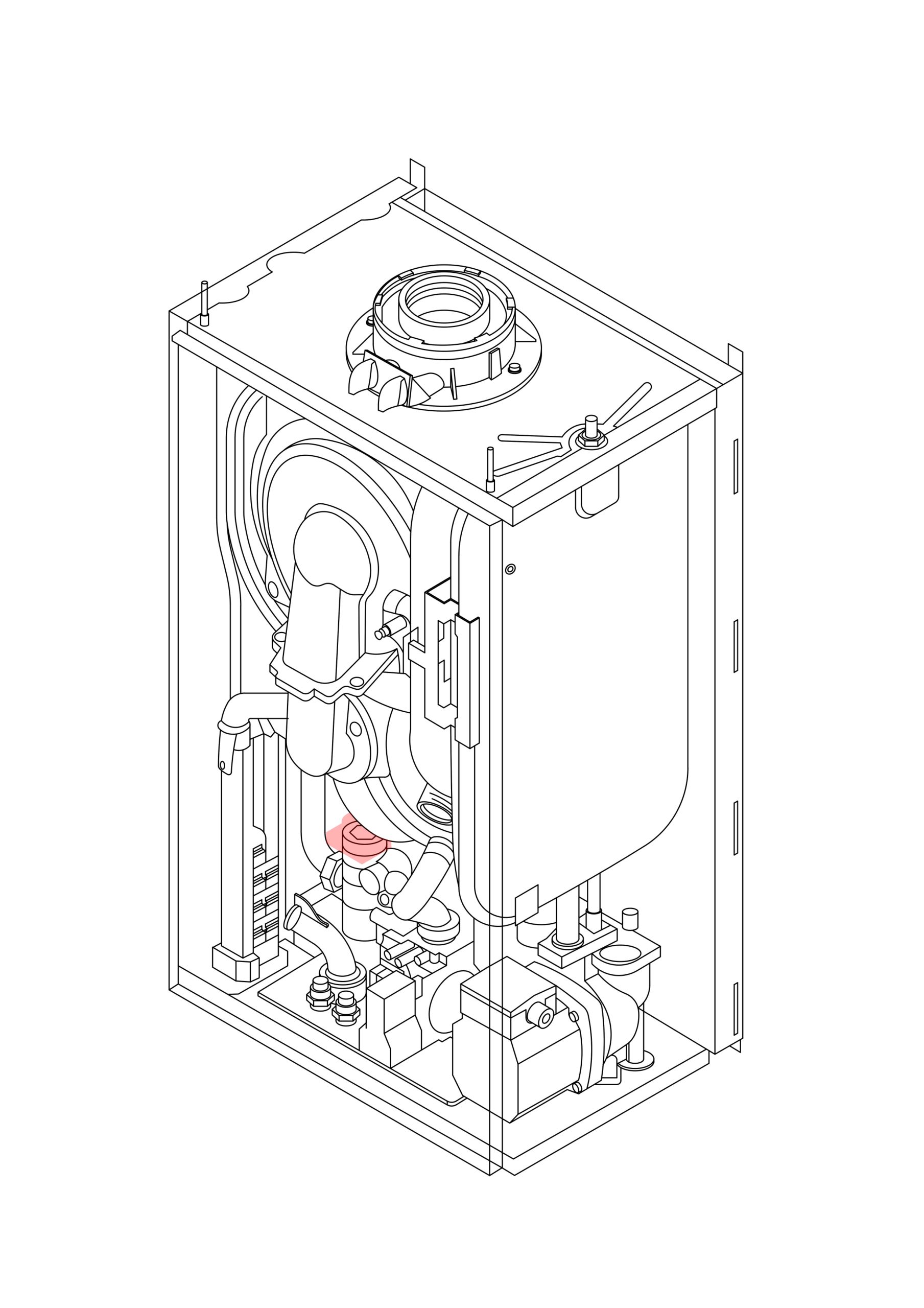 7216534 - MAIN - Eco Compact Combi - 25 - Diverter Motor Including Clip