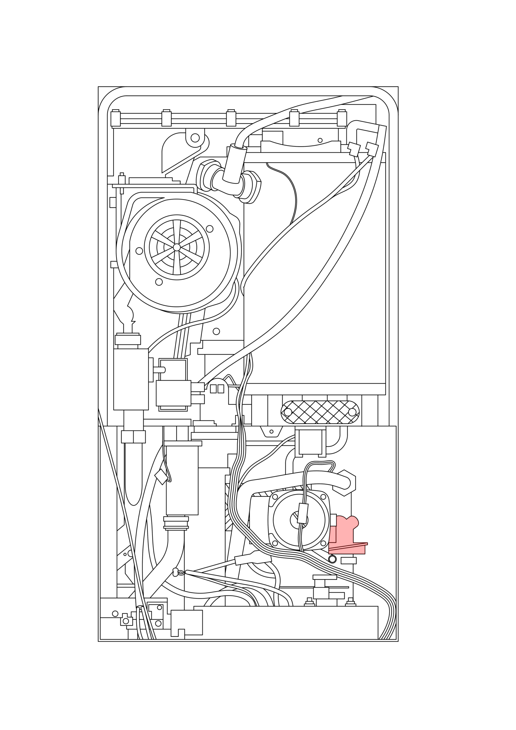 87161068450 - WORCESTER - Greenstar Junior - Greenstar 24 i Junior HE - Diverter Valve Assembly