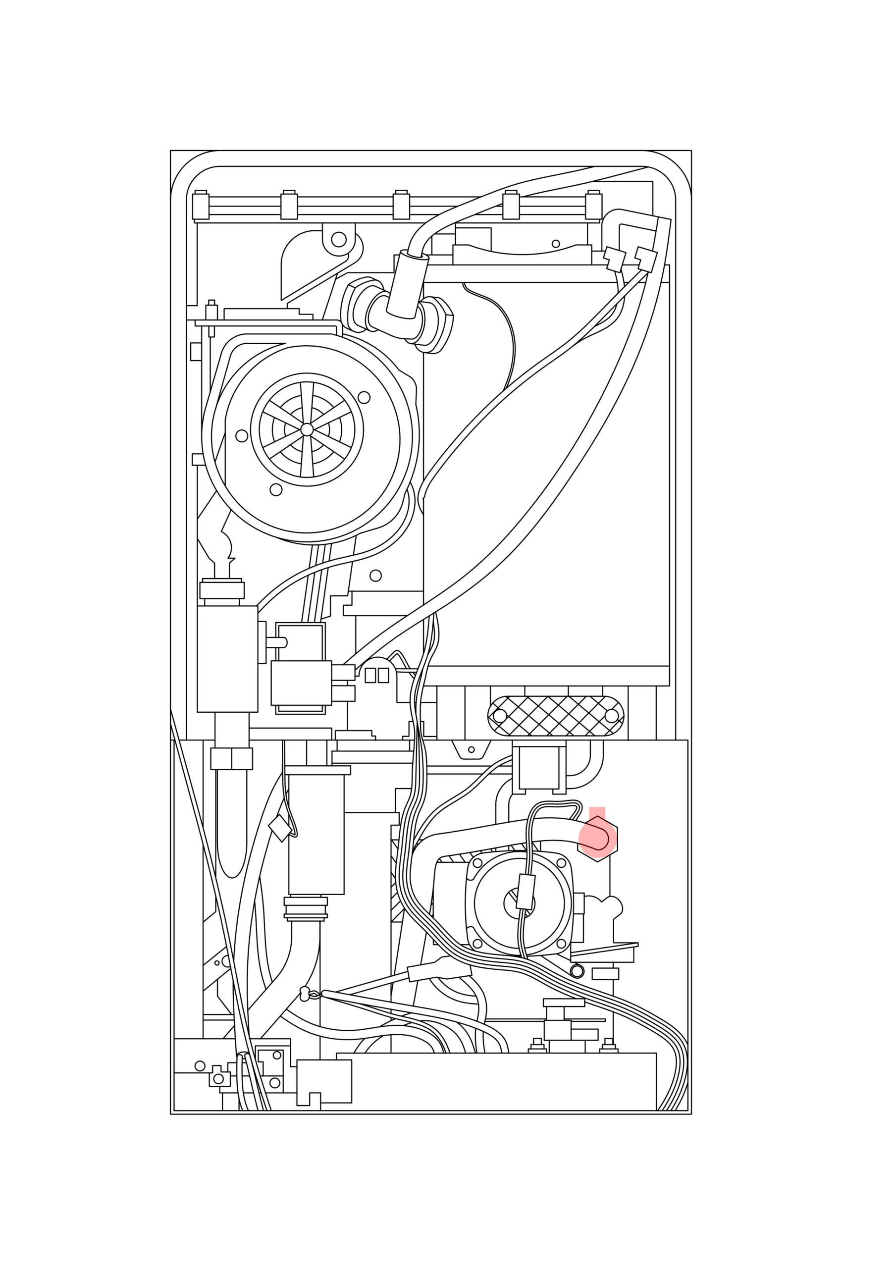 8716122264 - WORCESTER - Greenstar Junior - Greenstar 28 i Junior HE - Flow Turbine Adaptor