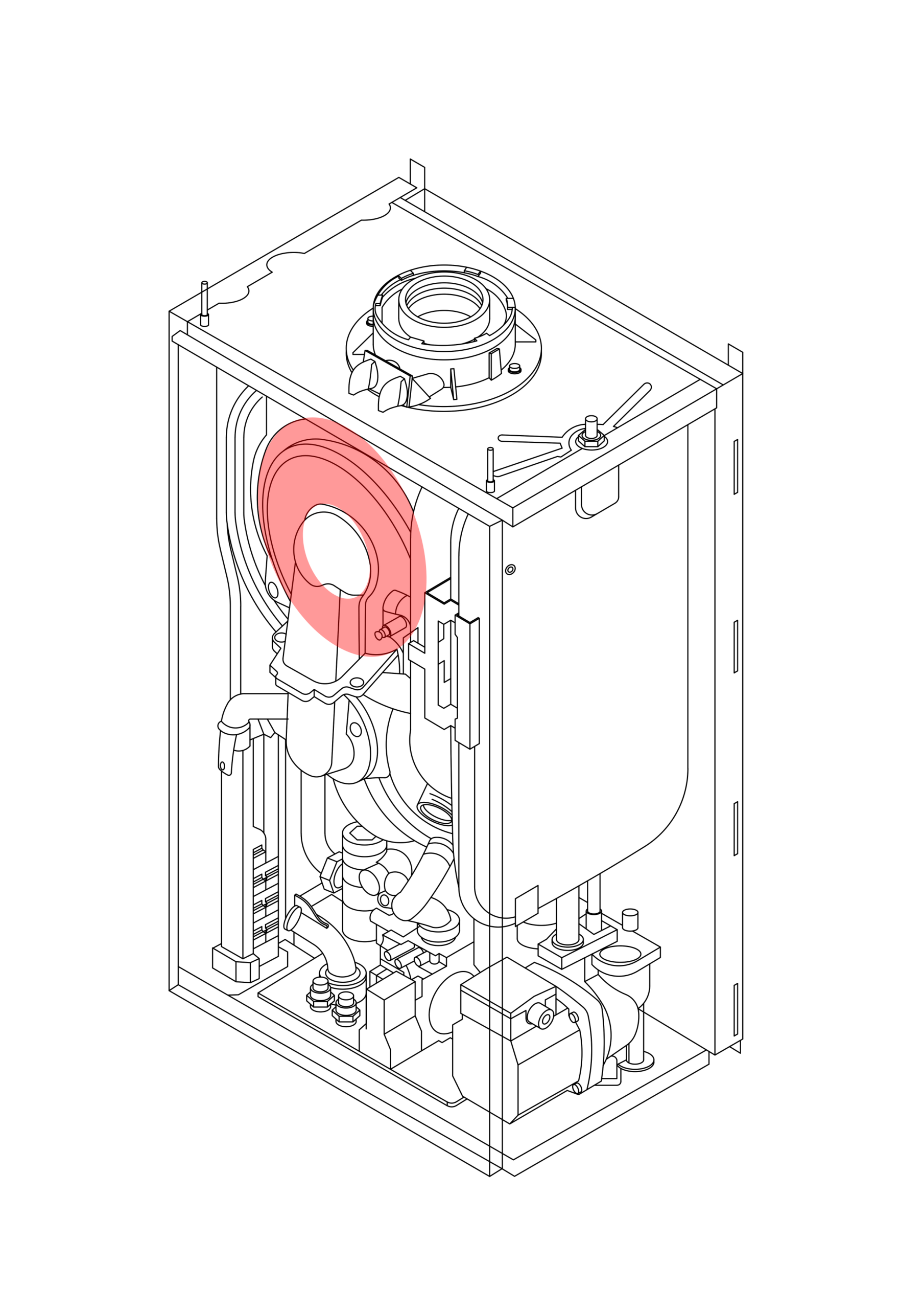 7661745 - BAXI - 800 Range - 830 - Front Insulation Assembly