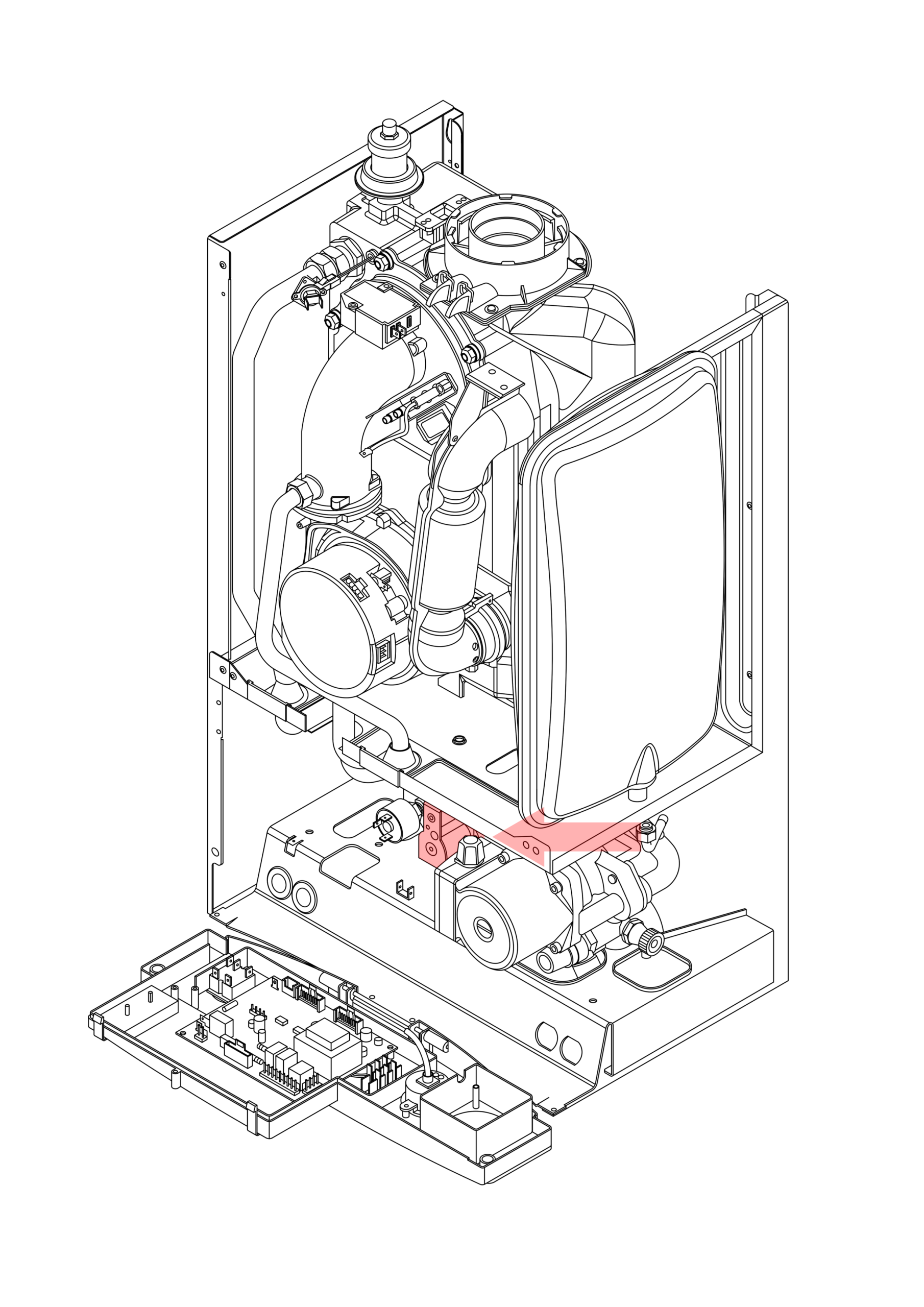 720301001 - MAIN - Main Eco - 28 System Eco - Gas Valve Kit SIT - 848mm