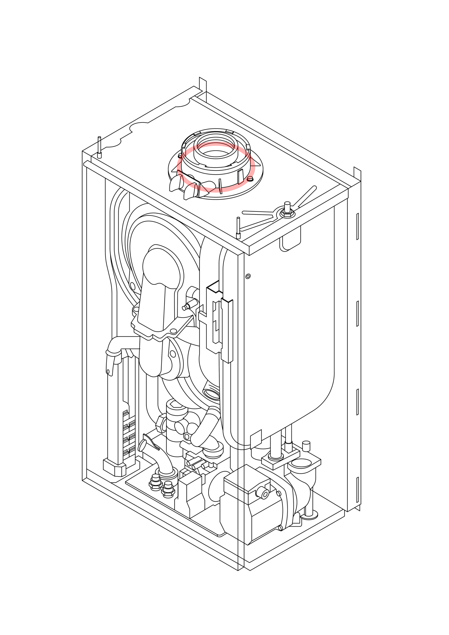 7662116 - BAXI - 800 Range - 830 - Heat Exchanger To Flue Seal 60mm