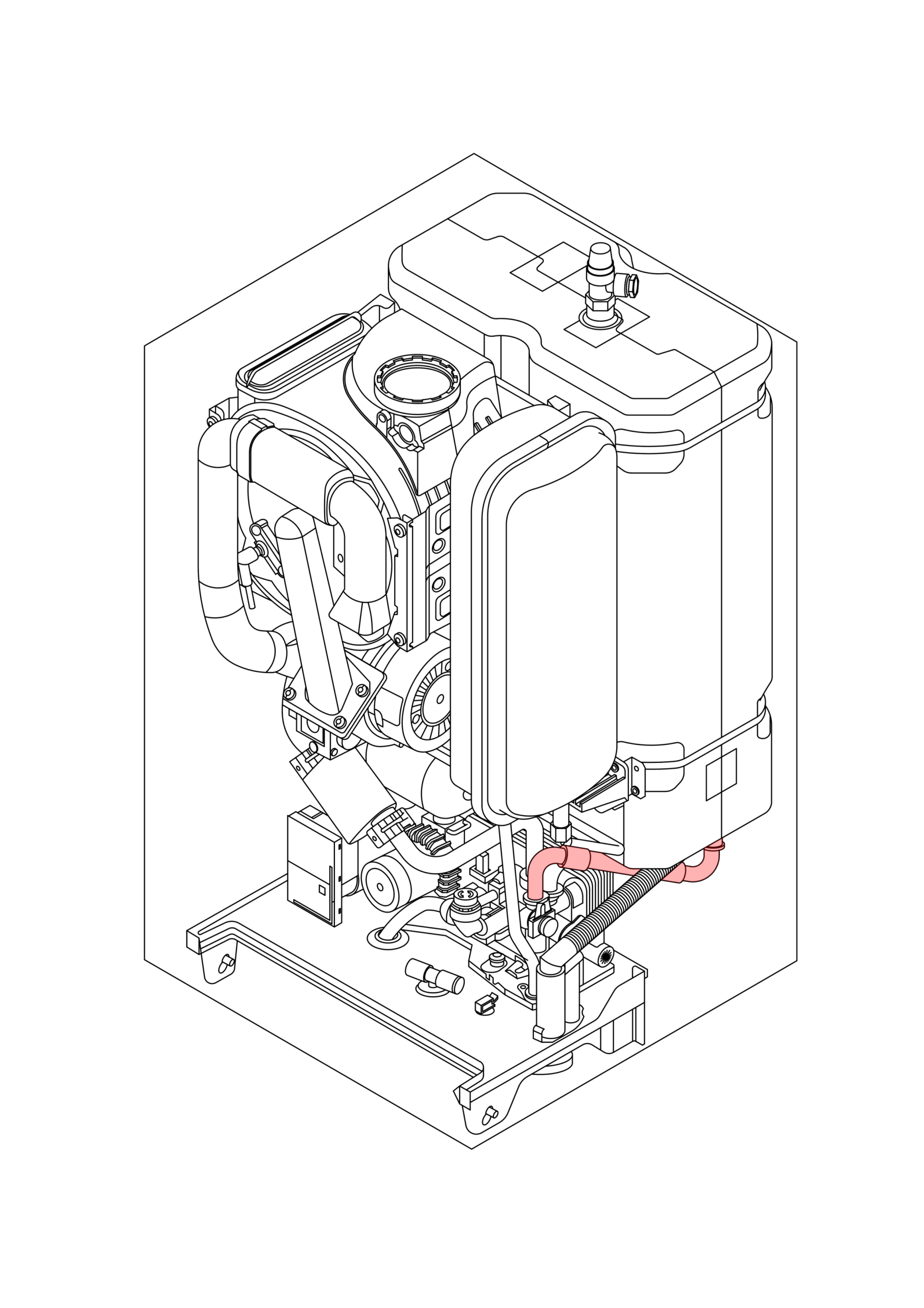0020125453 - GLOW-WORM - Energy - 35 Store - Hose Tank / 3 Way Valve