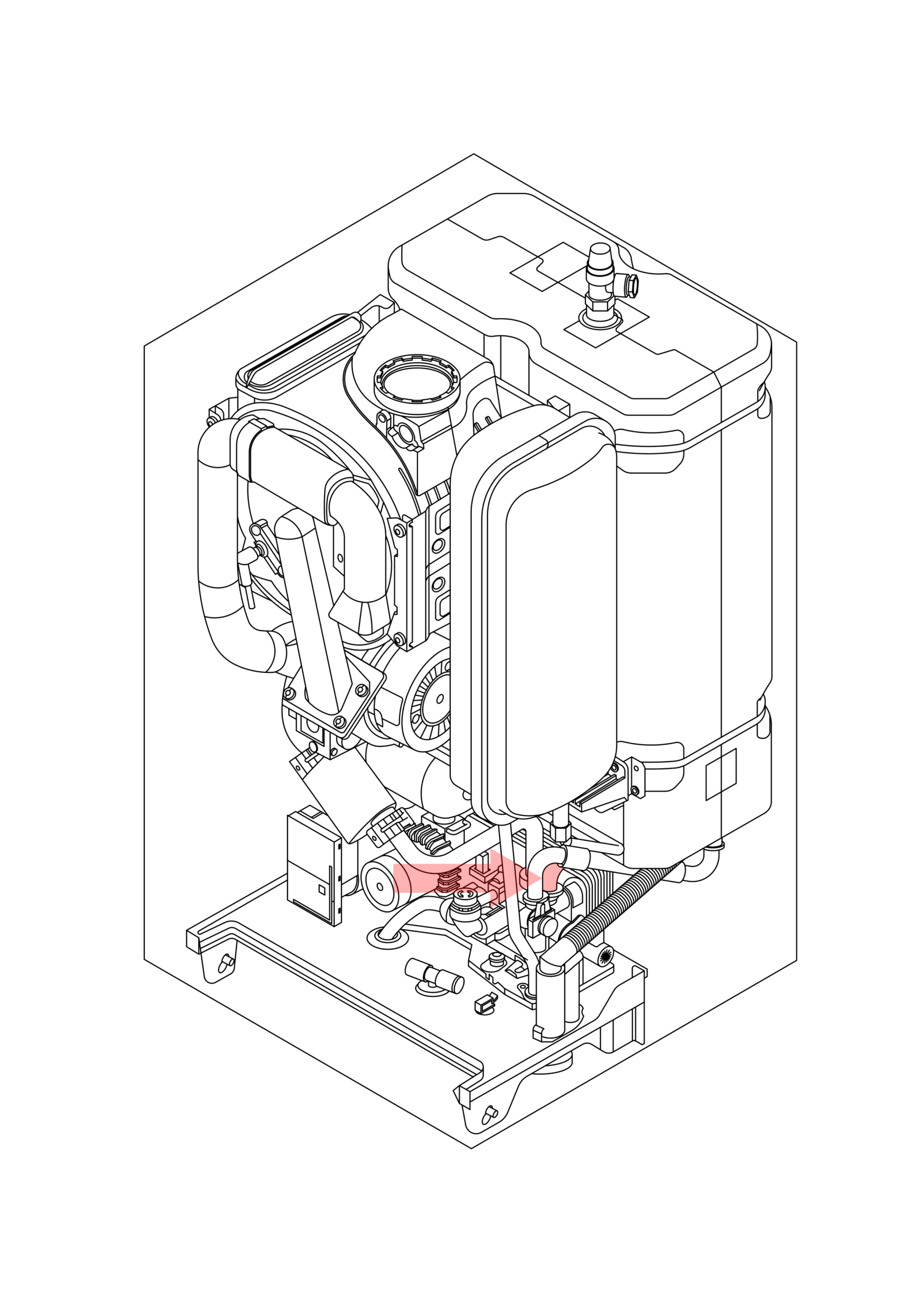 0020125454 - GLOW-WORM - Energy - 35 Store - Hose Tank / 3 Way Valve